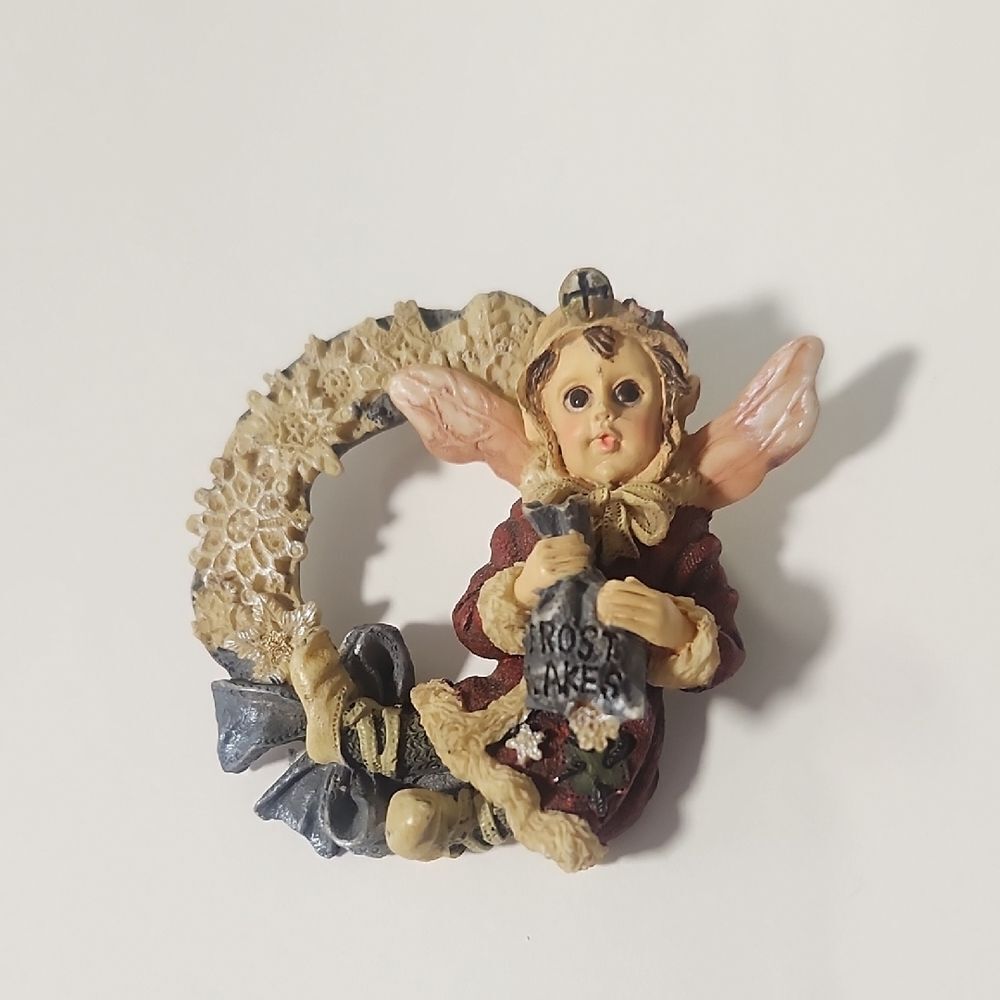 BOYDS BEAR Folk Wear ASTRID FROST FAIRIE FROST FLAKES BAG BROOCH Pin